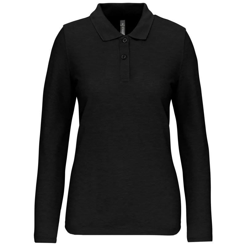 Polo manches longues femme, Black