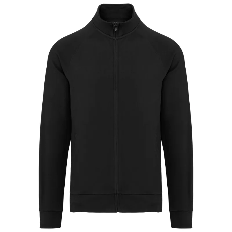 Veste molleton coton manches raglan unisexe, Black