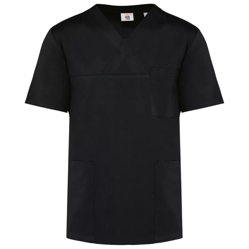 Tunique manches courtes polycoton unisexe, Black