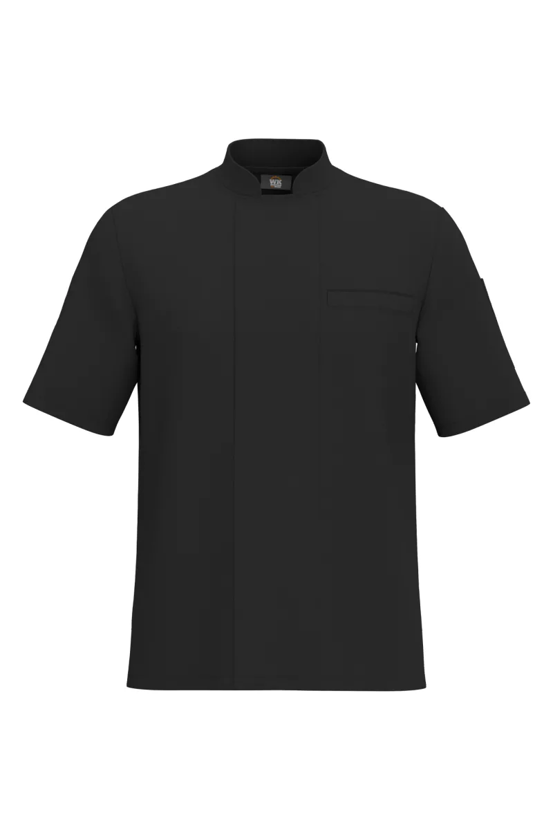 Veste de cuisine écoresponsable manches courtes unisexe, Black