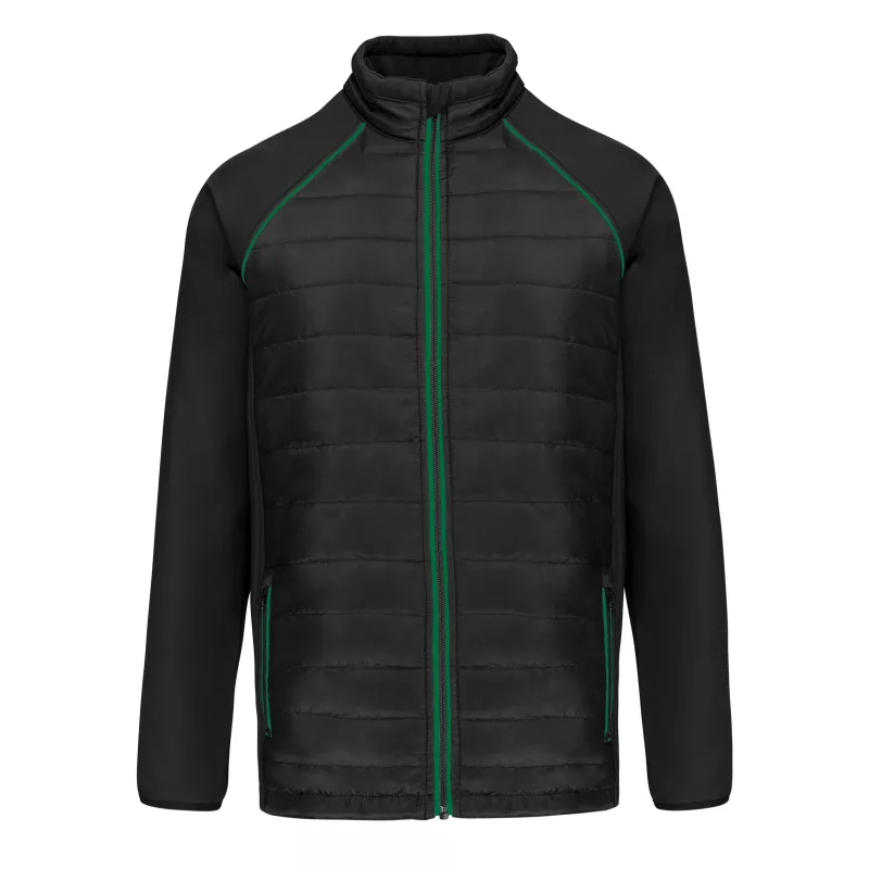 Veste Day To Day bi-matière unisexe, Black / Kelly Green