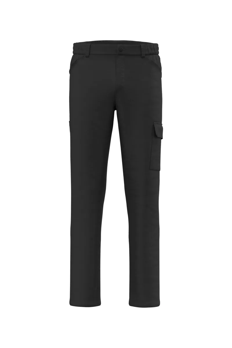 Pantalon stretch coton unisexe, Black