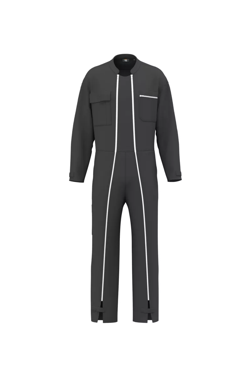 Combinaison double zip unisexe, Dark Grey