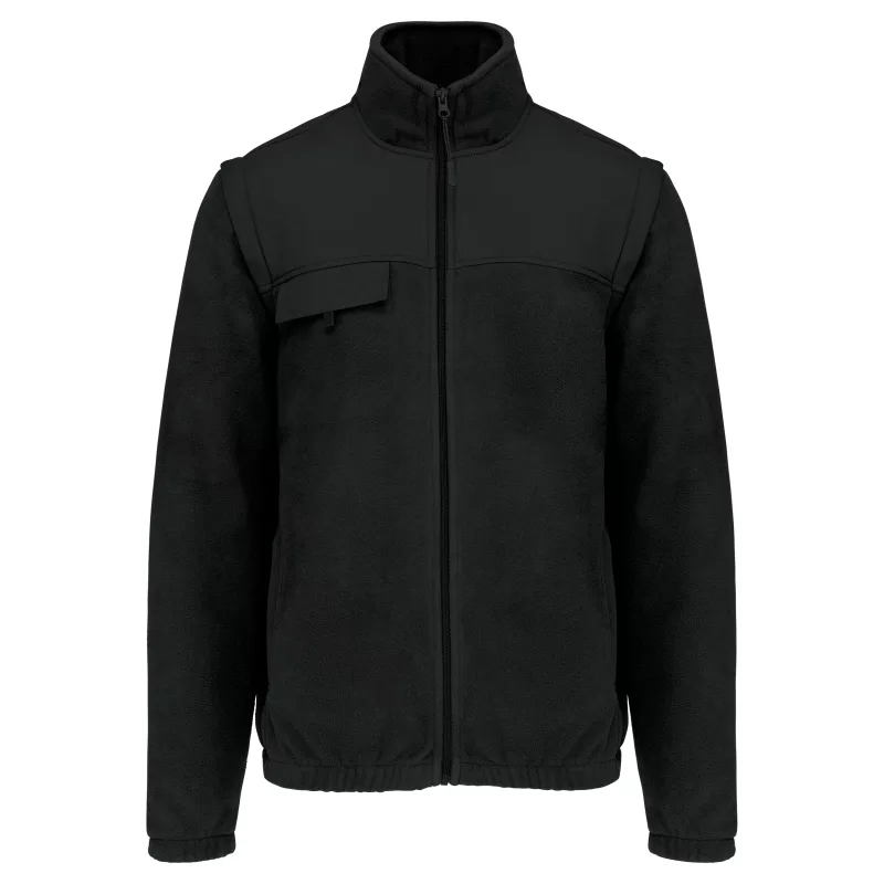 Veste polaire manches amovibles homme, Black