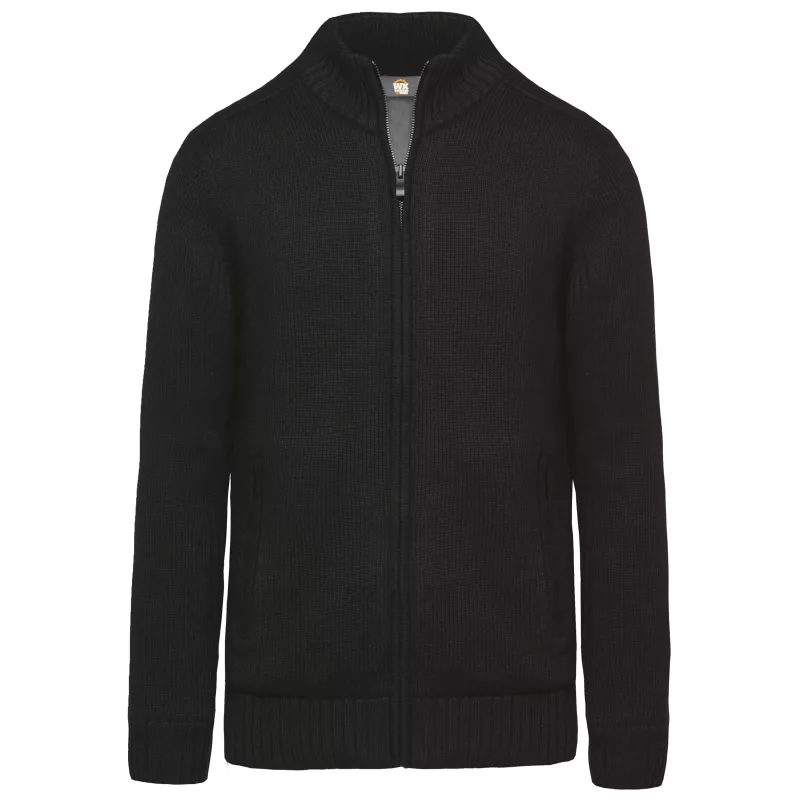 Cardigan doublé polaire homme, Black