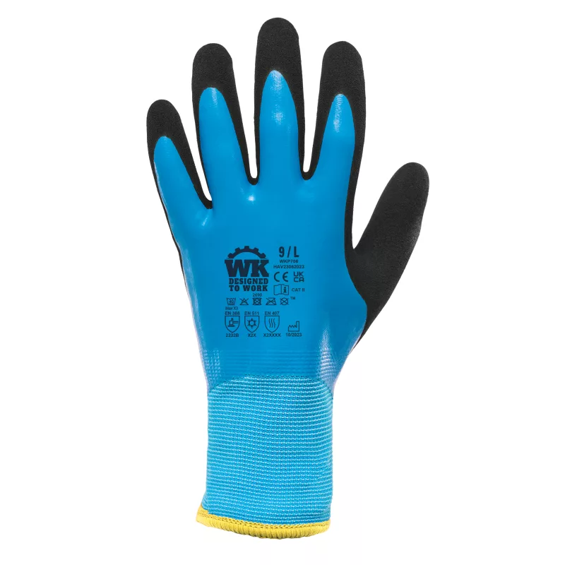 Handling in Cold Environments Gloves, Aqua Blue