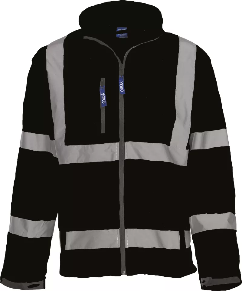 Hi-Vis Softshell Jacket, Black