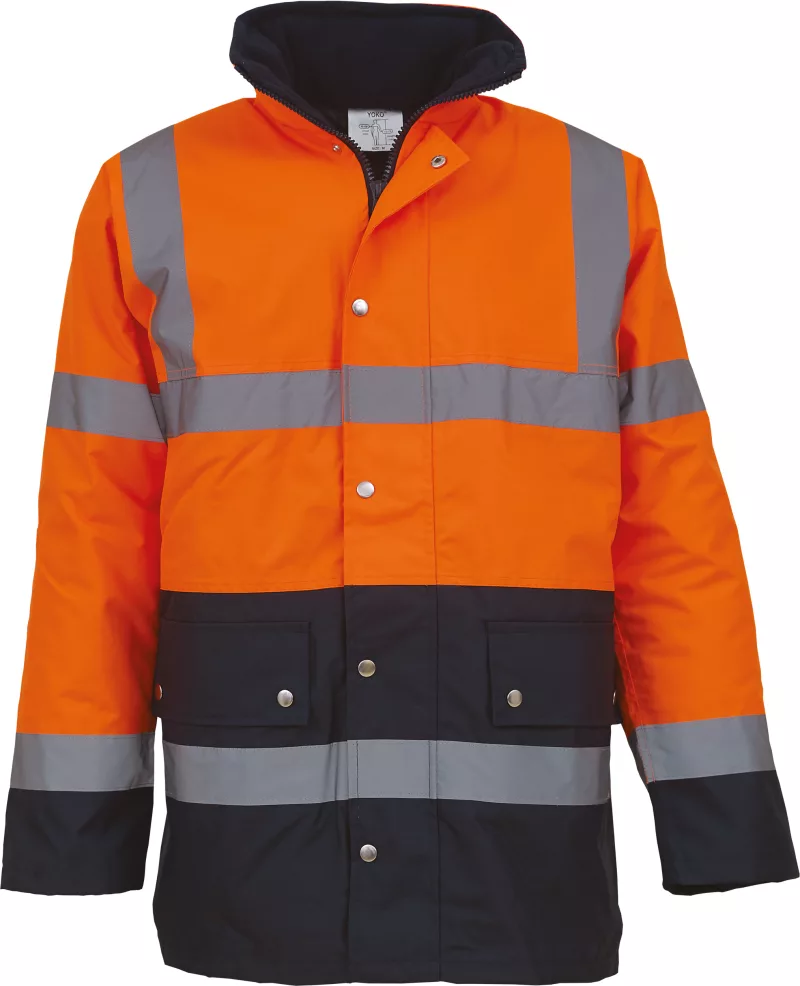 Hi-Vis Contrast Jacket, Hi Vis Orange / Navy
