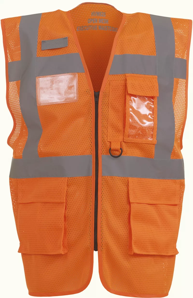 Gilet haute visibilité Top Cool "Management", Hi Vis Orange