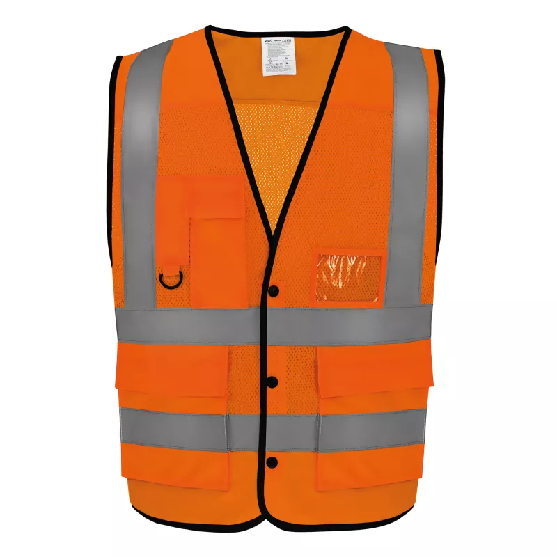 Gilet boutonné haute visibilité Eco Superior, Hi Vis Orange