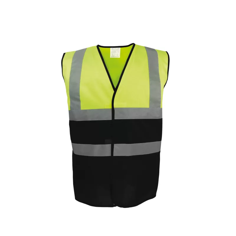 Gilet haute visibilité bicolore, Hi Vis Yellow / Black