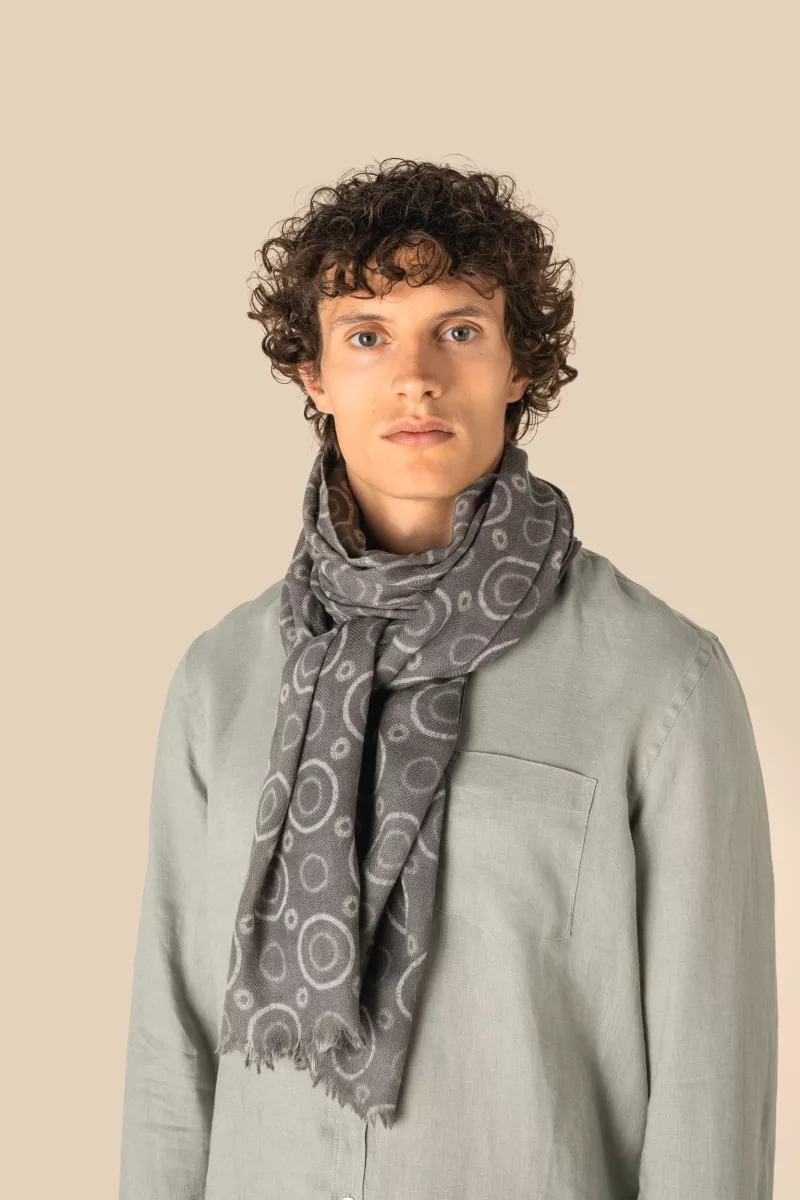 Unisex-Schal, Grey Circles