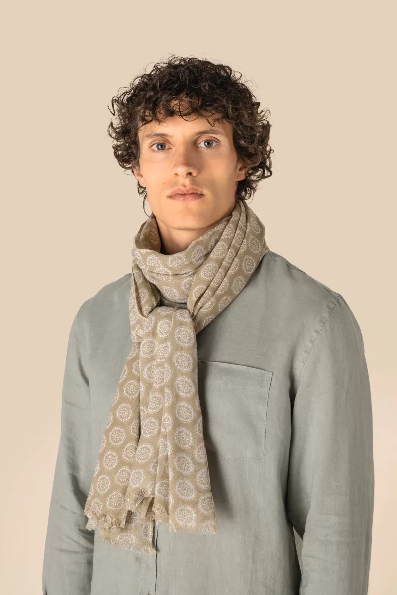 Gemustertes Unisex-Schal, Sand Medallion