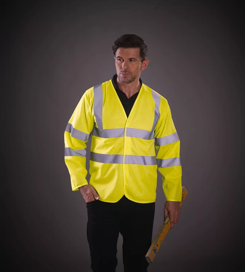 Warn-Weste mit langen Ärmeln, Hi Vis Orange